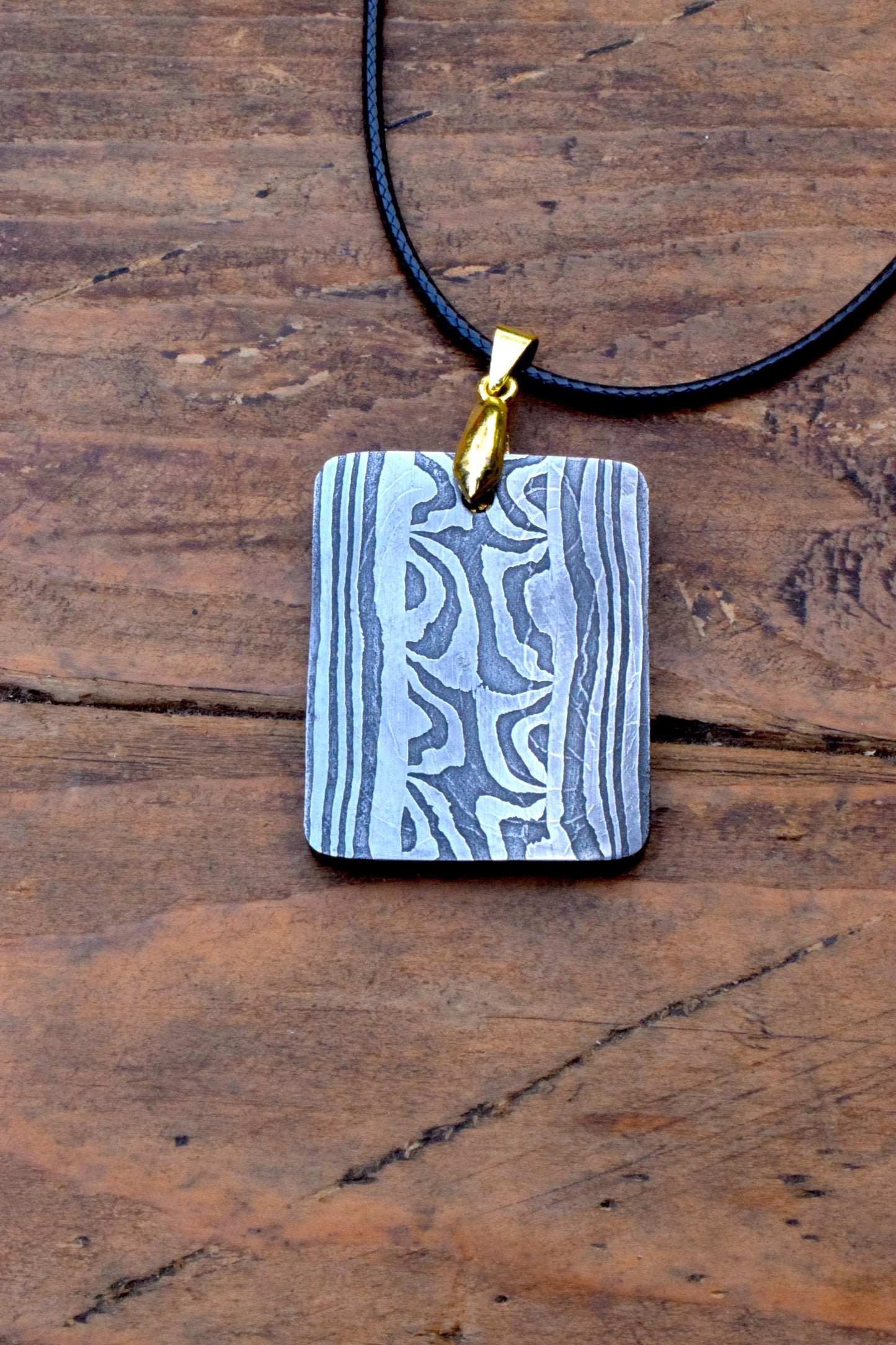 Handcrafted Multi-Bar Forge Welded Pendant – Unique Patterned Necklace from Pitstone Forge Anglo Saxon/Viking