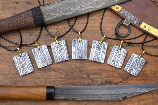 Handcrafted Multi-Bar Forge Welded Pendant – Unique Patterned Necklace from Pitstone Forge Anglo Saxon/Viking