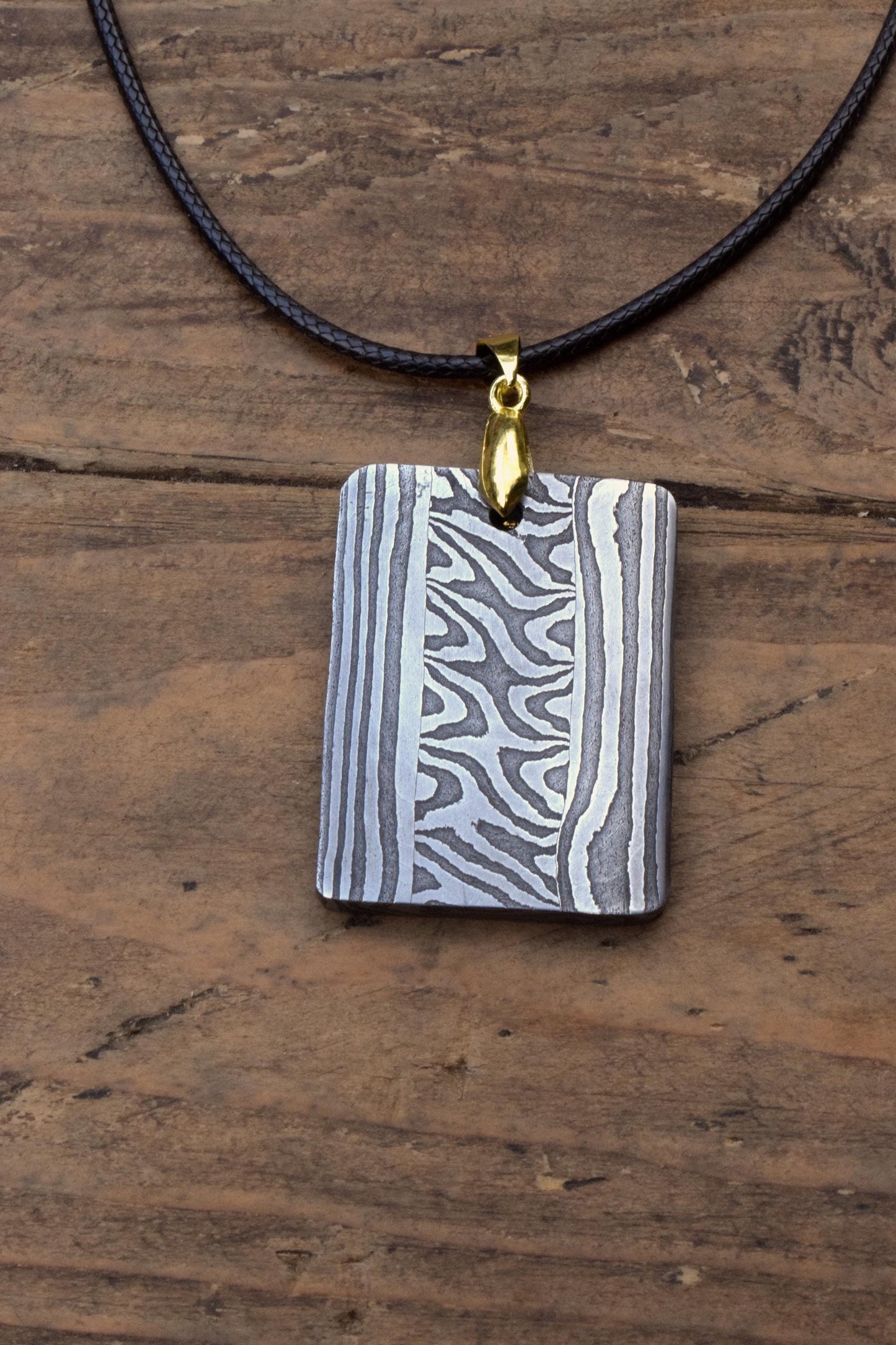 Handcrafted Multi-Bar Forge Welded Pendant – Unique Patterned Necklace from Pitstone Forge Anglo Saxon/Viking