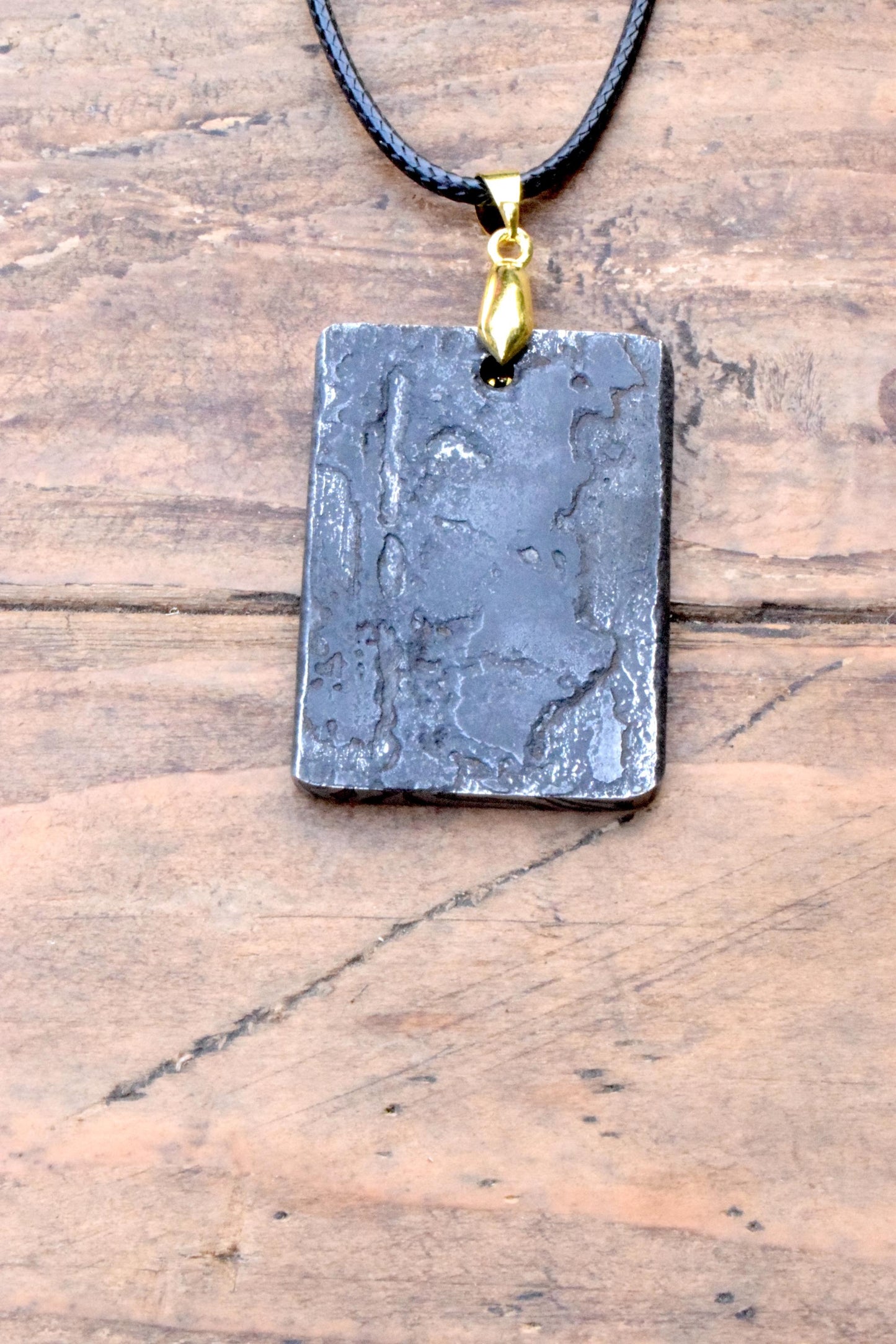 Handcrafted Multi-Bar Forge Welded Pendant – Unique Patterned Necklace from Pitstone Forge Anglo Saxon/Viking