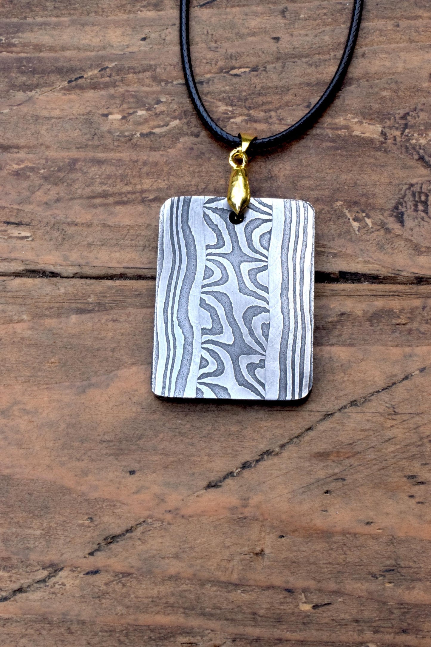 Handcrafted Multi-Bar Forge Welded Pendant – Unique Patterned Necklace from Pitstone Forge Anglo Saxon/Viking