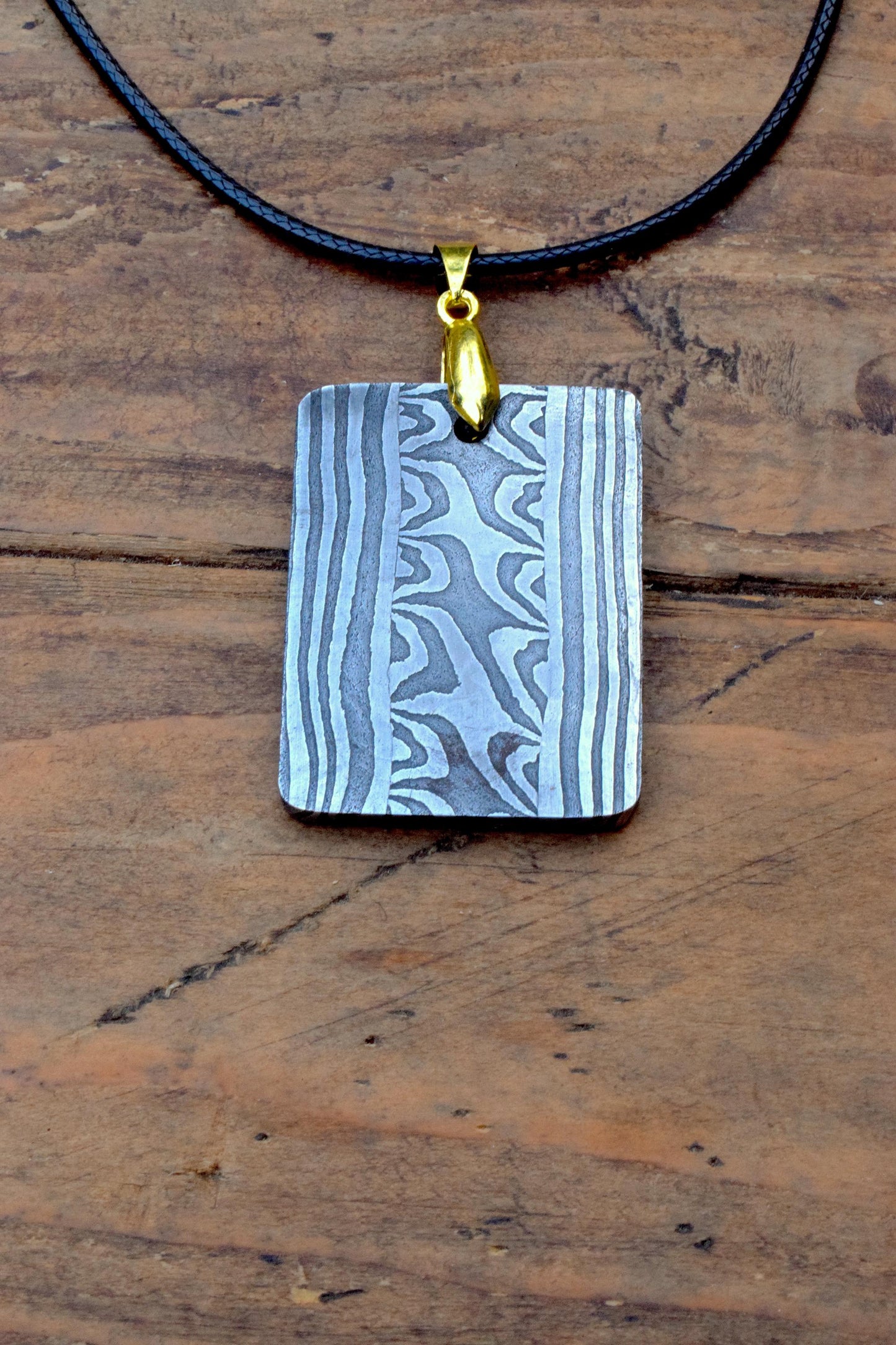 Handcrafted Multi-Bar Forge Welded Pendant – Unique Patterned Necklace from Pitstone Forge Anglo Saxon/Viking